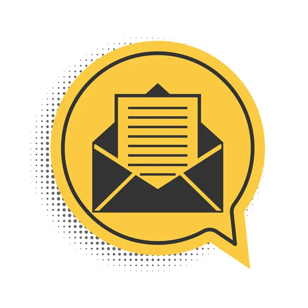 Black Mail Mail Icoon Geïsoleerd Witte Achtergrond Envelop Symbool Mail — Stockvector