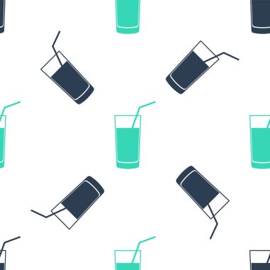 Yeşil Yumuşak içecek ikonu beyaz arka planda izole edilmiş pürüzsüz desen. Vektör.