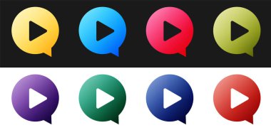 Çemberi siyah ve beyaz arkaplanda izole edilmiş daire simgesi olarak ayarla. Vektör.