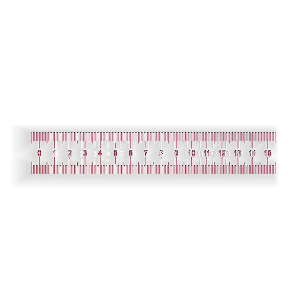 Paper Cut Ruler Icon Isolated White Background Straightedge Symbol Paper — Stock Vector