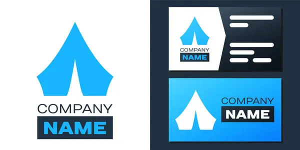 Logotipo Icono Tienda Turística Aislado Sobre Fondo Blanco Símbolo Camping — Vector de stock