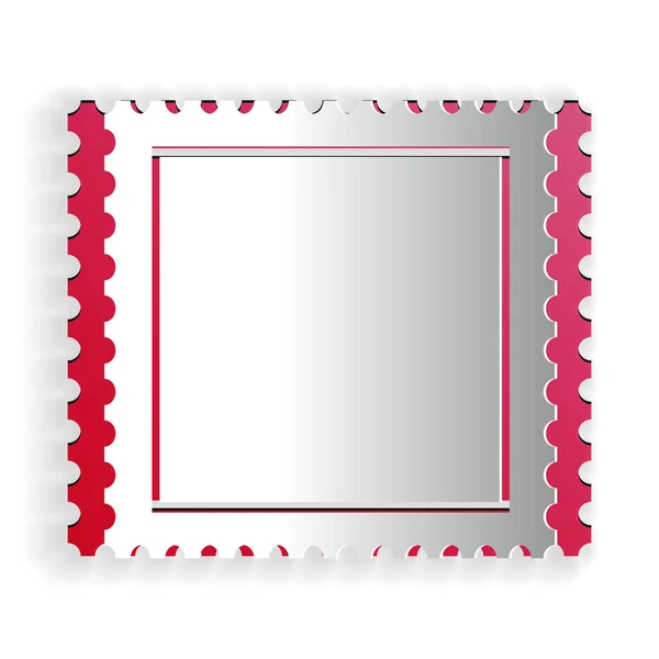 Papier Découpé Icône Timbre Postal Isolé Sur Fond Blanc Style — Image vectorielle