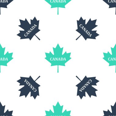 Kanada simgesi olan yeşil Kanada akçaağaç yaprağı beyaz arka planda izole edilmiş. Vektör.