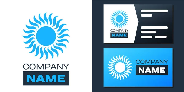 Logotype Sun Icoon Geïsoleerd Witte Achtergrond Logo Ontwerp Template Element — Stockvector