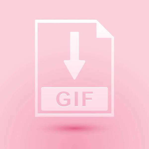 Icona Del Documento Del File Gif Tagliato Carta Scarica Gif — Vettoriale Stock