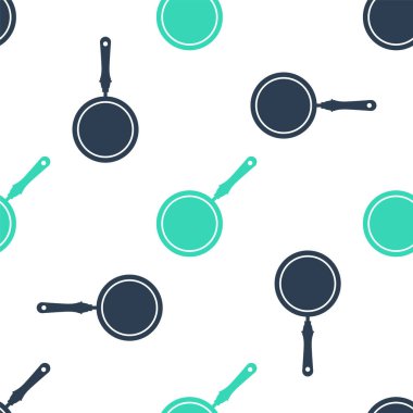 Yeşil Kızartma simgesi beyaz arkaplanda izole edilmiş pürüzsüz desen. Vektör.