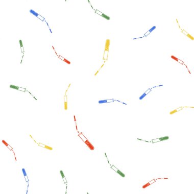 Test tüpü simgesinin üzerine sıvı ve düşen damlacıklı renkli laboratuvar pipeti beyaz arkaplanda izole edilmiş pürüzsüz desen. Laboratuvar araştırması ya da laboratuvar testi. Vektör.