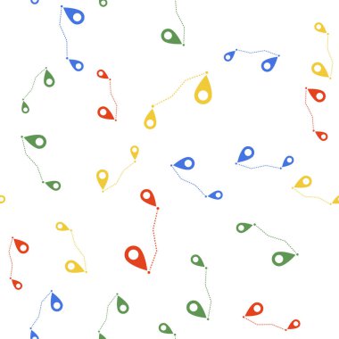 Renk Yolu konumu simgesi beyaz arkaplanda izole edilmiş pürüzsüz desen. Harita işaretçisi işareti. Yol ya da yol kavramı. GPS navigatörü. Vektör.