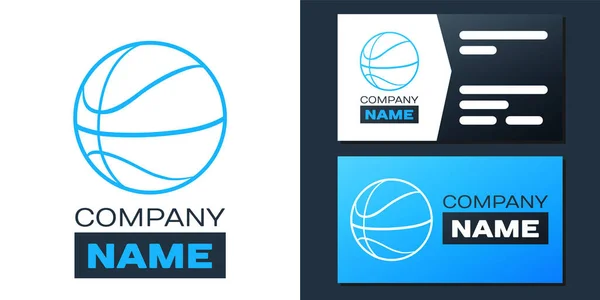 Logotype Basketbal Pictogram Geïsoleerd Witte Achtergrond Sport Symbool Logo Ontwerp — Stockvector