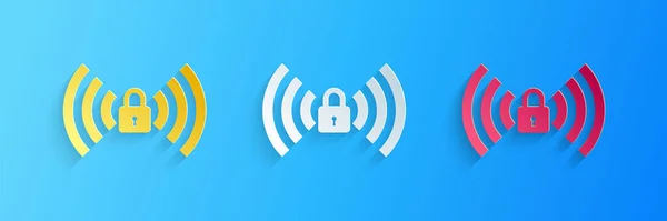 Wifi 잠겨져 아이콘은 배경에 분리되었다 네트워크 아이콘 Wifi 지역입니다 스타일 — 스톡 벡터