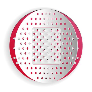 Kağıt kesiği bandaj simgesi beyaz arkaplanda izole edildi. Tıbbi alçı, yapıştırıcı bandaj, esnek kumaş bandajı. Kağıt sanatı tarzı. Vektör.