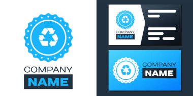 Beyaz arkaplanda izole edilmiş logotype Geri Dönüşüm sembolü simgesi simgesi. Çevre geri dönüşüm sembolü. Logo tasarım şablonu elemanı. Vektör.