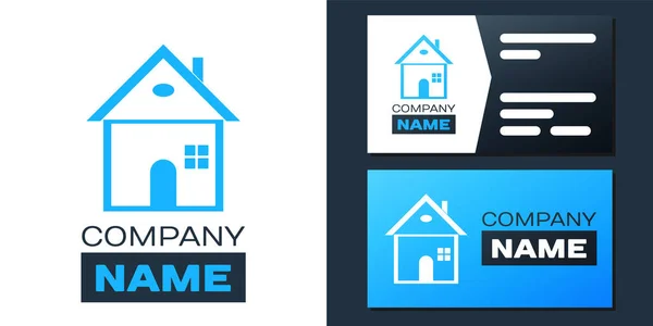 Logotype House Icon Isolated White Background Home Symbol Logo Design — Stock Vector