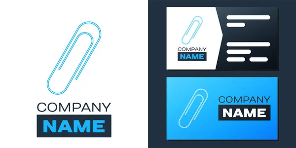 Logotype Büroklammersymbol Isoliert Auf Weißem Hintergrund Logo Design Vorlage Element — Stockvektor