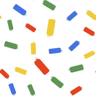 Renkli alüminyum simgesi beyaz arkaplanda izole edilmiş pürüzsüz desen. Vektör.