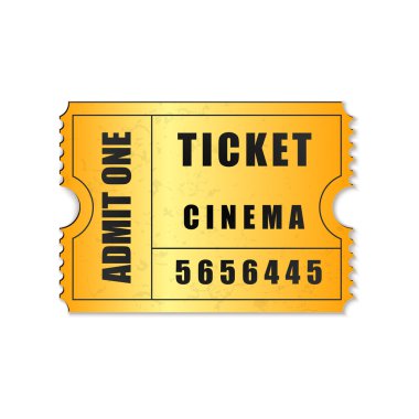 İzole bir bilet simgesi kabul