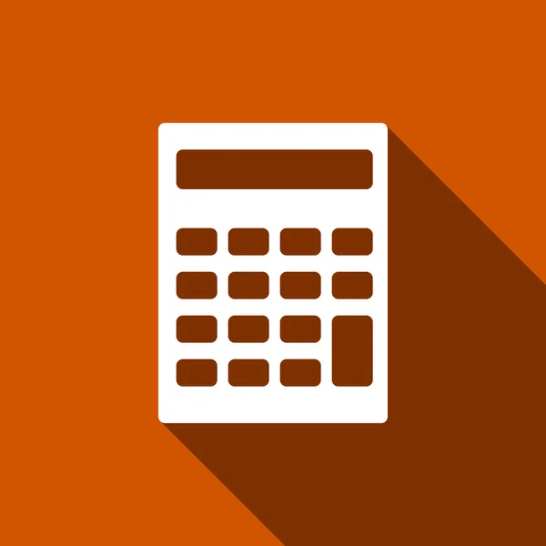 Calculator icon with long shadow. — Stock Vector
