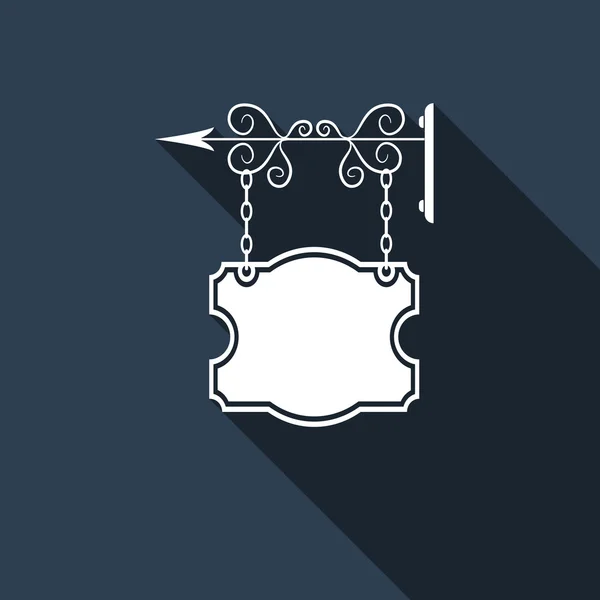 Sahte köşeli ayraç simgesi ile asılı vintage sokak levhaları