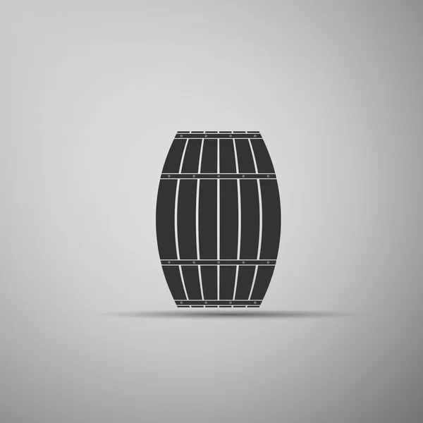 Un barril de madera. Ilustración vectorial — Vector de stock