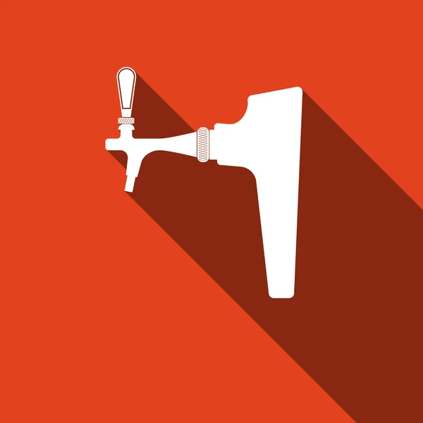 Bira musluk uzun gölge simgesiyle.