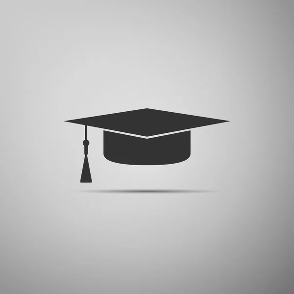 Graduatie cap pictogram. — Stockvector