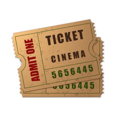 İzole bir bilet simgesi kabul