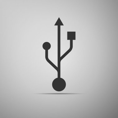 USB sembolü. Vektör çizim