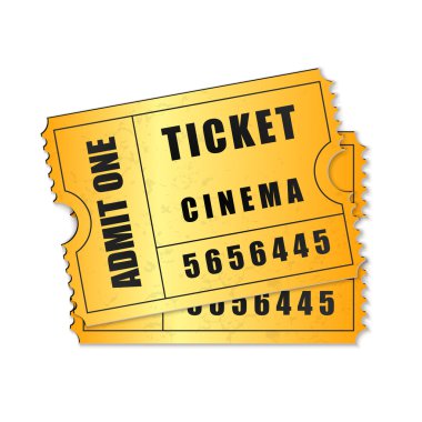 İzole bir bilet simgesi kabul