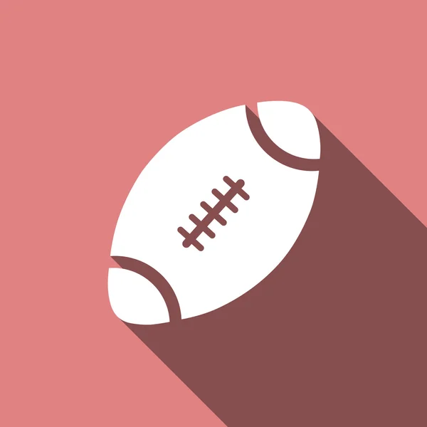 Icône de football américain avec ombre longue . — Image vectorielle