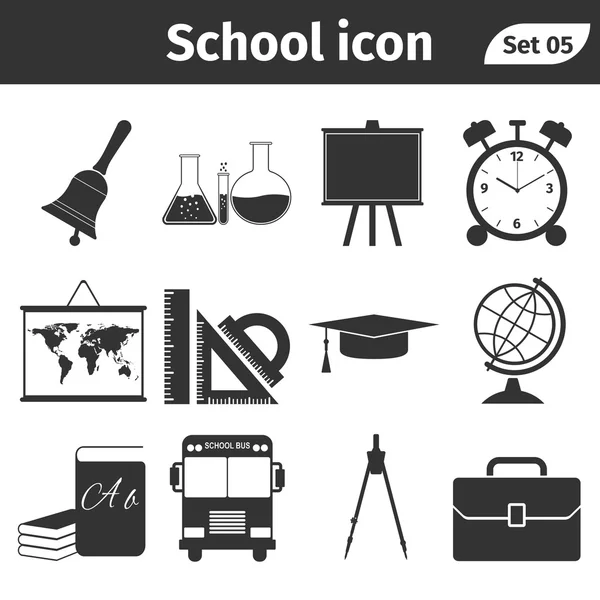 Iconos escolares y educativos — Archivo Imágenes Vectoriales