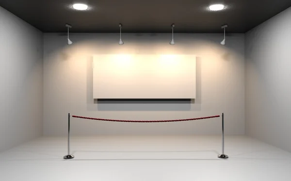 White frame in art gallery — Stock Photo, Image