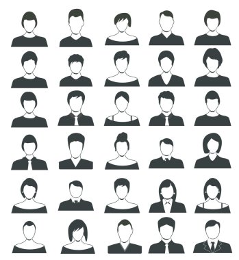 Avatar renk simgeleri - illüstrasyon ayarla