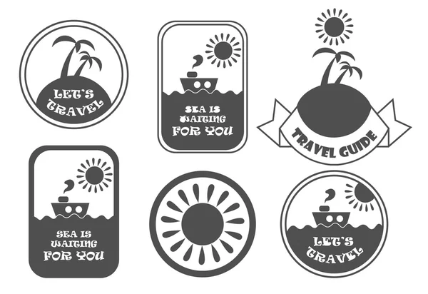 Vektor-Logo Reiseführer für Website, Banner, Brief, Druck — Stockvektor