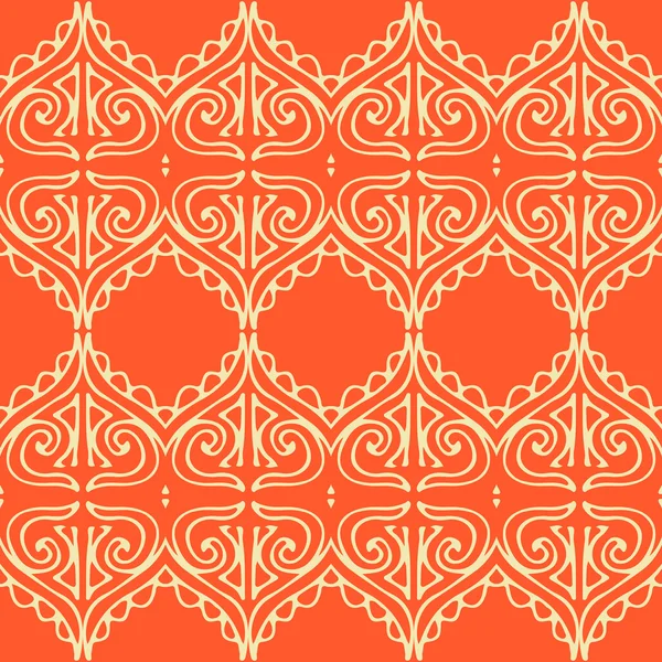 Ein orangefarbener Vektor nahtloser Hintergrund mit elegantem, schönem Muster — Stockvektor