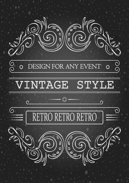 Elementos de diseño tipográfico retro. Plantilla para invitaciones de diseño, carteles y otros diseños . — Vector de stock