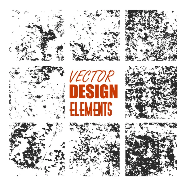 Hand drawn textures and brushes. Artistic collection of design elements. Isolated vector — Stock Vector