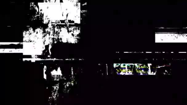 Astratto nero e bianco vernice grunge sfondo, cambiando immagine, effetto rumore. — Video Stock