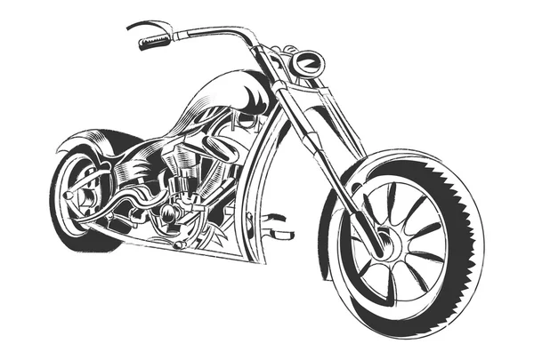 Los angeles motorcykel illustration tee shirt grafisk design — Stock vektor