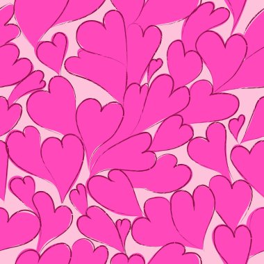 hearts.vector çizim ile Dikişsiz desen