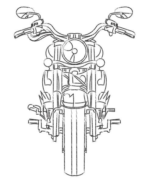 Vélo de route. Moto dans les lignes de contour . — Image vectorielle