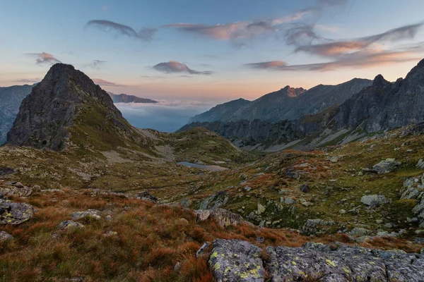 Paisajes Matutinos Otoño Los Altos Tatras Polacos —  Fotos de Stock