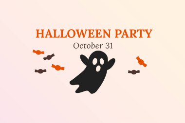 halloween party ghost illustration design