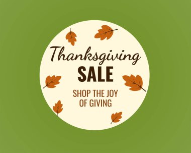 Şükran Günü indirim mağazası Tasarım vermenin sevinci