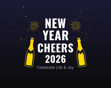 Yeni yıl 2026 kutlama tasarımı şerefine.