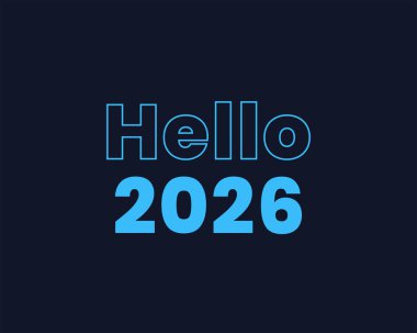 modern merhaba 2026 yeni yıl afişi tasarımı