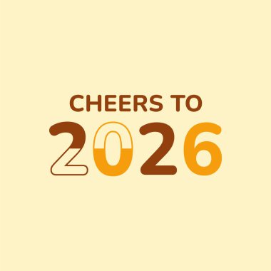 2026 kutlama tasarımına modern tezahüratlar