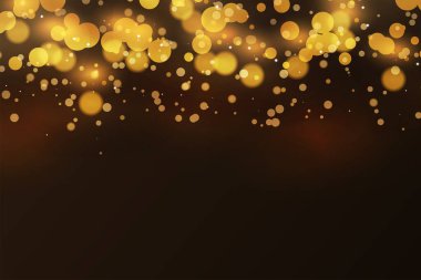 Altın bokeh parlak koyu soyut arkaplan