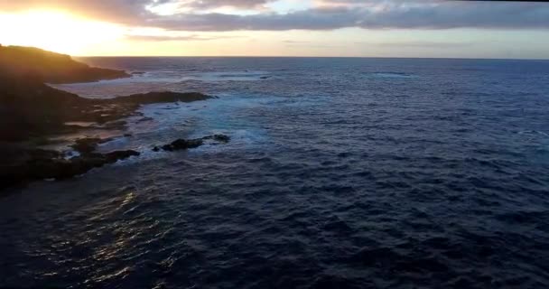 Hermosa puesta de sol mar — Vídeos de Stock