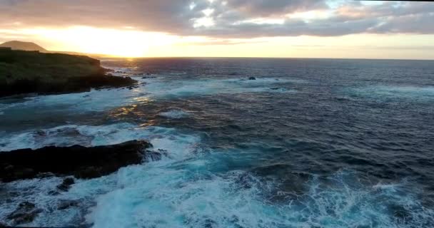 Hermosa puesta de sol mar — Vídeos de Stock