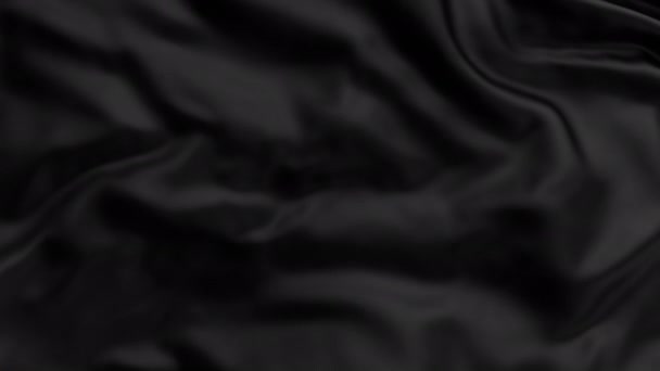 Гладкая элегантная черная ткань движения фона бесконечный цикл — стоковое видео